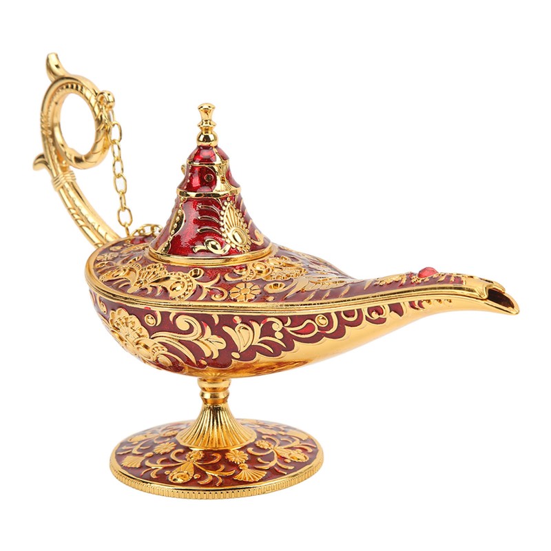 Magic Genie Lamp Red Zinc Alloy Antioxidant Fadeless Relief Pattern