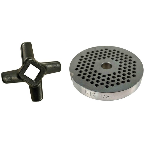 #12 1/8" Reversible Meat Grinder Plate - Cozzini Cutlery Imports
