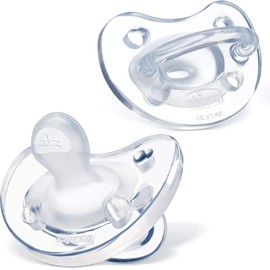 Chicco Chupete de silicona suave, Transparente, 0-6 Month