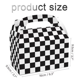 WEZCHUGHAOL 12pcs racing flag gift bags, racing party gift boxes checkered gift boxes snack gift bags containers racing party supplies holders race speed theme party gift decoration supplies are perfect for gift giving