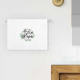 huester He is Risen Christian Easter Kitchen Towels, Easter Hand Towels for Bathroom, Easter Dish Towels Tea Towels for Kitchen, Christian Easter Gifts, Easter Kitchen Bathroom Decor, 16x24 Inch
