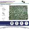 Windscreen4less Artificial Expandable Ivy Leaf Faux Leaves Privacy Fence Screen
