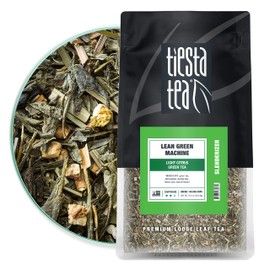 Tiesta Tea - Lean Green Machine, Light Citrus Green Tea, Loose Leaf, Up to 200 Cups, Make Hot or Iced, Medium Caffeine, 16 Ounce Resealable Bulk Pouch