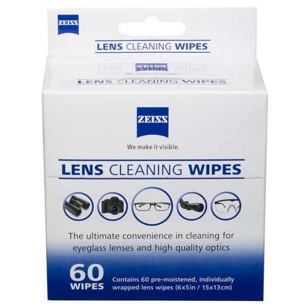 Pre-Moistened Lens Cleaning Wipes 6 x 5-Inches, 5 Pack (60 count)