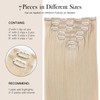EnthayPow Clip in Hair Extensions Real Human Hair，Platinum Blonde Hair