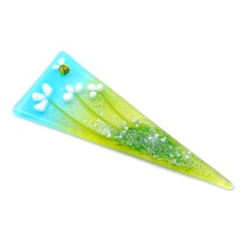 White flowers and bee pot plant stake, house plant stick, pot decoration, summer meadow, uplifting gift