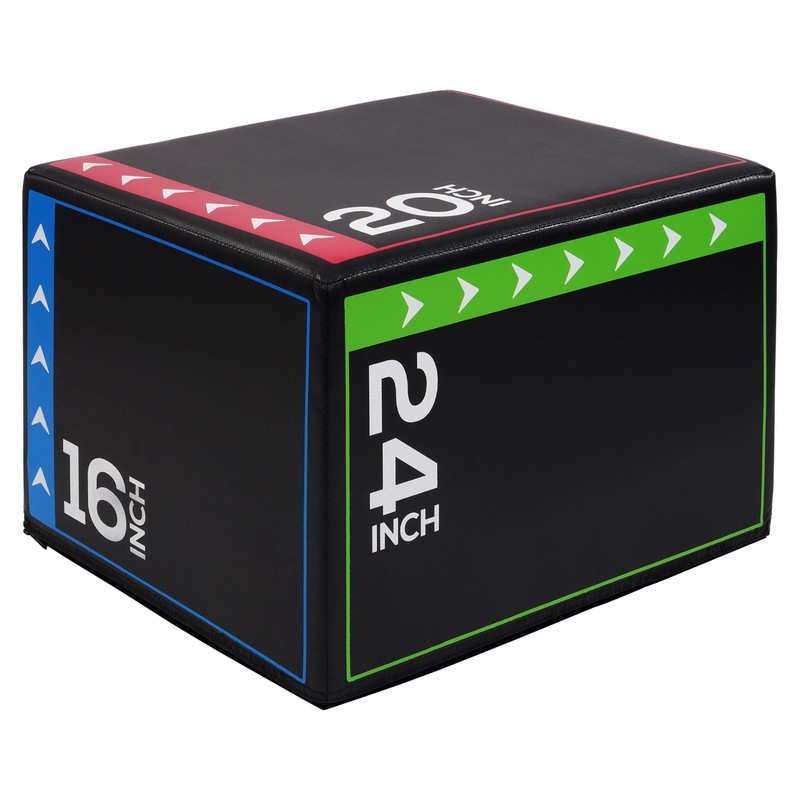 BalanceFrom 3-in-1 Foam Plyometric Jump Box for Home Gym with