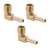 sourcing map Brass Barb Hose Fitting, 90 Degree Elbow 6mm