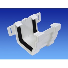 OSMA White 111mm Gutter Union/Joiner for Stormline Ogee Gutter System 8T809W