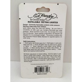 Ed Hardy Refillable Tattoo Lighter *Colorful Water Lillies*