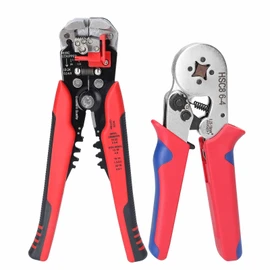 HSC8 6.4 0.25-10mm² AWG23-7 Crimping Pliers and YE-1R 0.2-6.0mm² Stripping Cutting Plier Kit Multifunctional Insulation Tube Terminal Suit Ferrule Crimping Tools Set GTRH