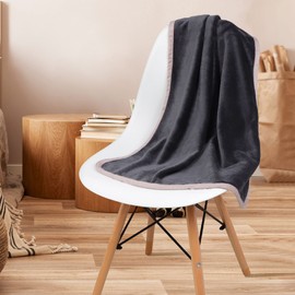 PiccoCasa Pet Dog Blanket Fluffy Fleece Soft and Warm Puppy Bed Blanket Throw Washable Cover Blanket Slate Grey 75cm x 100cm