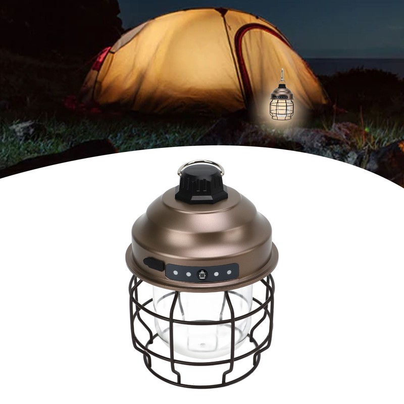 LED Camping Lantern Retro Style Portable Outdoor Rechargeable Camping Lights