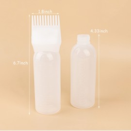 Framendino, Paquete de 2 cepillos aplicadores de raíz blancos de 6 onzas con peine para tinte para el cabello