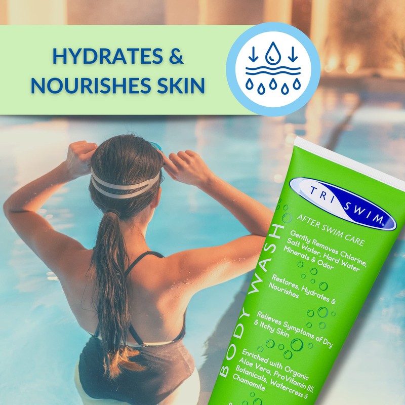 TRISWIM Moisturizing Chlorine Removing Body Wash For Swimmers Apricot Mango