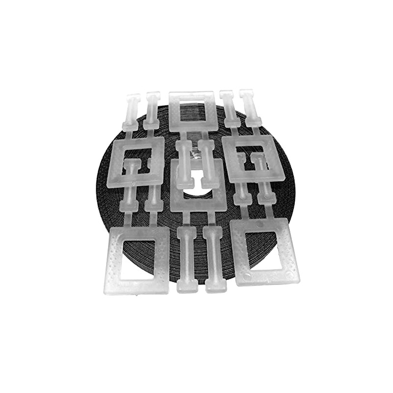 Pallet strapping kit Black 15m x 12mm with 6 plastic