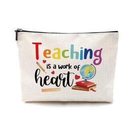 Teacher Day Gift, Makeup Bag Cosmetic Bag Teacher Appreciation Gifts, Multipurpose Cosmetic Bag,Funny Travel Bag for Teachers A8JSJHZB