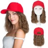 SEGO Baseball Cap with Hair Extensions for Women Heat Resistant