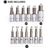 Unbranded 13 Piece Hex Bit Socket Set, S2 Steel Bit