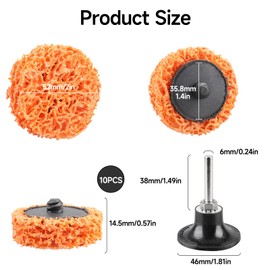 Shineboc Diamond Sanding Discs Set 2 Inch Quick Change Disc Surface Conditioning Disc with 1/4 Inch Holder for Die Grinder Surface Prep Strip Grind Polish Burr Finish Rust Paint Removal 31Pcs-Orange