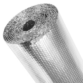 fowong Double Reflective Insulation Roll, Window Insulation for Summer Heat, 23.6" x 10 Ft Radiant Barrier Heat Reflective Window Film, Aluminum Foil Bubble Shield for Windows, RV, Roof, Garage Door