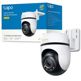 Tapo 3K 5MP Wi-Fi Outdoor Camera, 360° coverage Pan/Tilt Outdoor Security Camera, IP66 Weatherproof, Person/Pet/Vehicle Detection and Notification, Sound and Light Alarm, Colour Night Vision (C530WS)