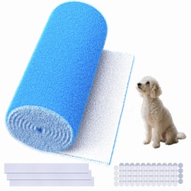 Air Vent Filters, 12"X90" Cut to Size Air Filter Material, MERV 8 Electrostatic Air Filter Roll, Blue & White Vent Filters for Home Floor, Rv Ac Vent, Ceiling, Refrigeration, HVAC Furnace Vent, Etc