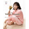 Duerfusa Women's Velour Pajamas, Top and Bottom, Spring, Smooth, Loungewear,