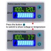 DROK 12V Battery Capacity Monitor, 10-100V 24V 36V 48V Digital