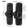 FIREFLYWEB Flip Door Latch Black 180 Degree Heavy Duty Bar