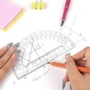 Unjoo Plastic Protractor Math Protractors 180 Degrees for Geometry Classroom
