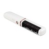 Hair Straightener Brush USB Rechargeable Hair Straightening Curling Brush Pearl