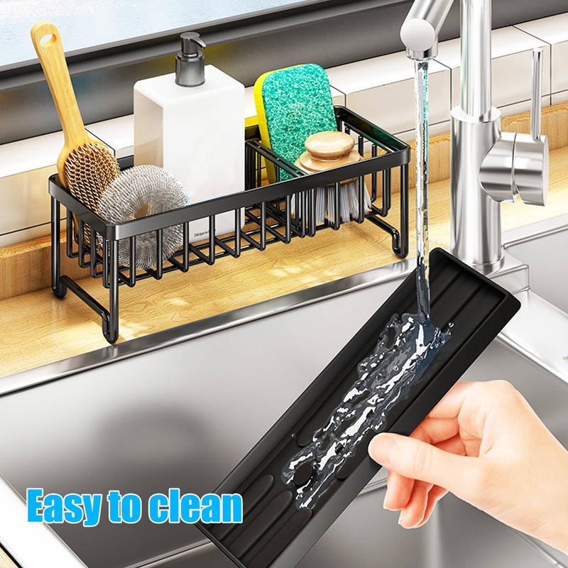 Fulasun Kitchen Sponge Holder with Compartment Stainless Steel Kitchen Sink