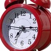 Reloj Despertador de Campana Doble Rojo con Luz Suave y