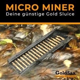GoldSax Micro Miner, Pocketsluice, Mini Gold Washing Channel, Robust and Lightweight Sluicebox for Adventures on the Go