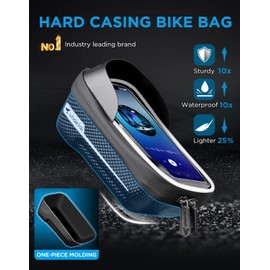 Bolsa de bicicleta de carcasa rígida 2023, accesorios de bicicleta para bicicletas de adultos, regalos para hombres, regalos para cumpleaños, entusiastas de la bicicleta, resistente, más ligera, impermeable, teléfono celular de 4 a 6.9 pulgadas, color ne