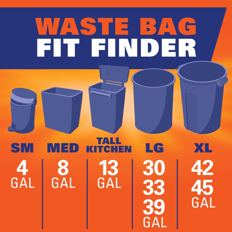 Hefty Ultra Strong Tall Kitchen Trash Bags, Tropical Paradise, 13