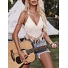 SHENHE Women's Sexy Fringe Top Crochet Halter Hippie Crop Tops