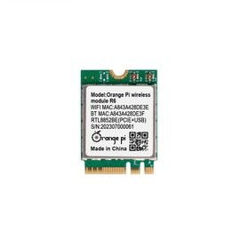 Orange Pi Módulo Inalámbrico R6, Tarjeta Inalámbrica PCIe WiFi 6 Bluetooth 5.2, Adaptador de Red para Orange Pi 5 Plus