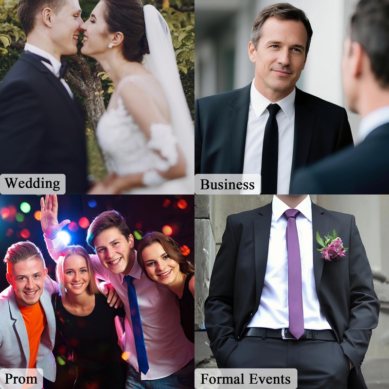 Landisun Olive Green Tie Men Women Solid Skinny Ties Slim