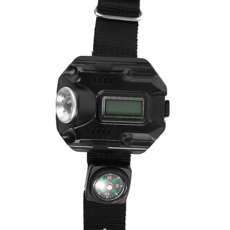 Portable LED Wrist Watch Flashlight Torch Light USB Rechargeable Flashlight
