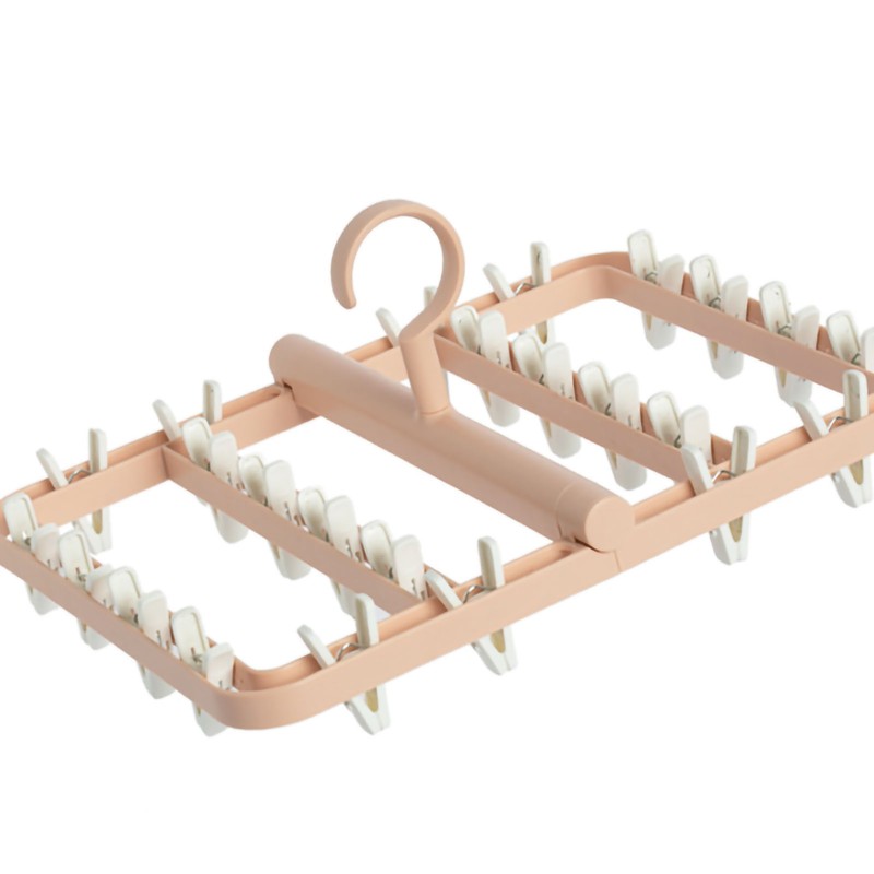Drying Rack Foldable Matrix Hanging Point 24 Clips Household Drying