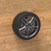 Black Universal Trailer Spare Tire Carrier Bracket | Wall mount