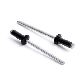 ISPINNER 100pcs 1/8" x 1/4" Aluminum Blind Rivets, 3.2 x 6mm Pop Rivets, Pack of 100 (Black)