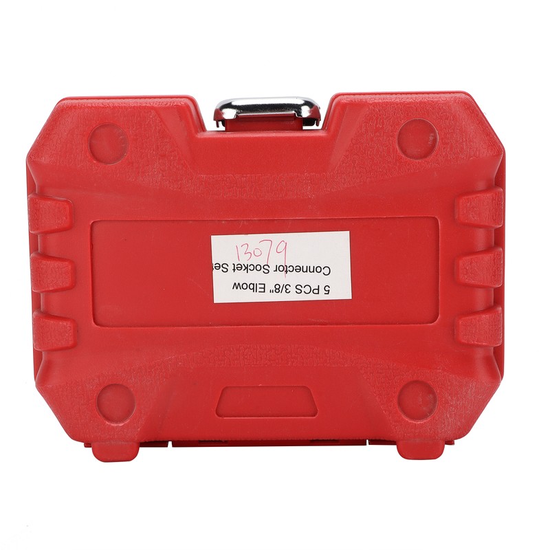 3/8inD Elbow Connector Socket Set Fitting Kit Chrome Alum Car