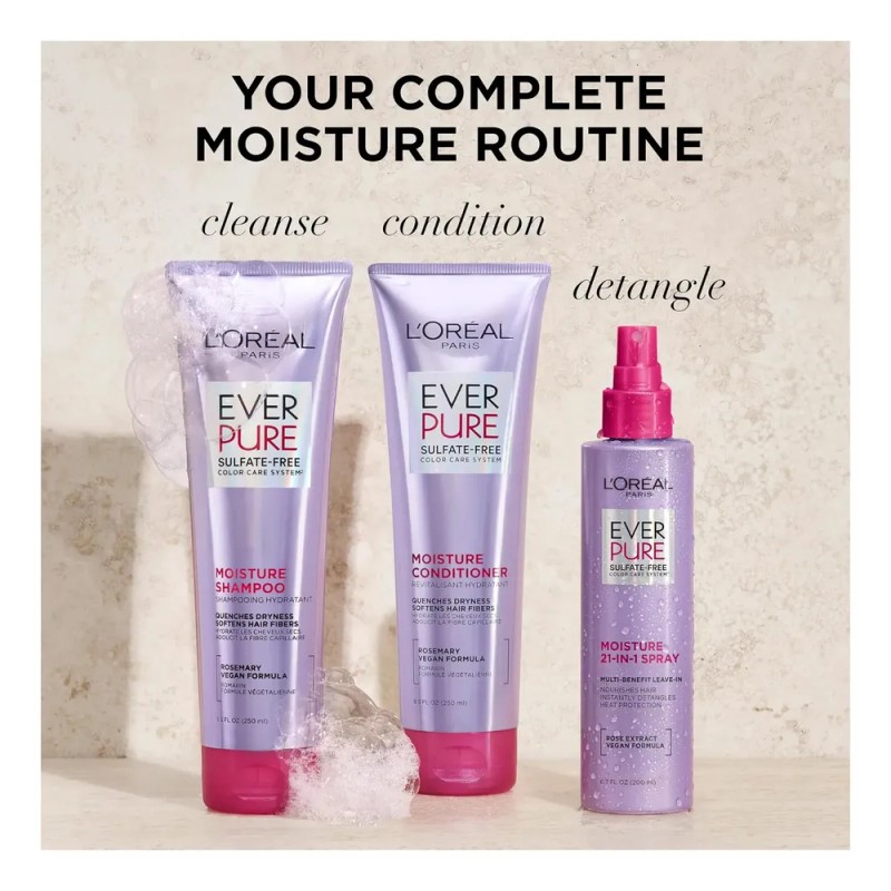 Loreal Paris Juego De Champú Y Acondicionador Sin Sulfato