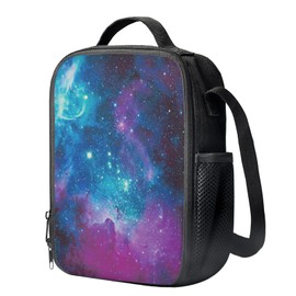HELLHERO Galaxy Lunch Box for Kids Adults Lunch Bag Reusable Insulated Lunchboxes Meal Cooler Tote Bags for Office Work Hiking Outdoor Picnic Beach