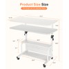 QZMDSM Portable Desk with Wheels Small Standing Desk on Wheels