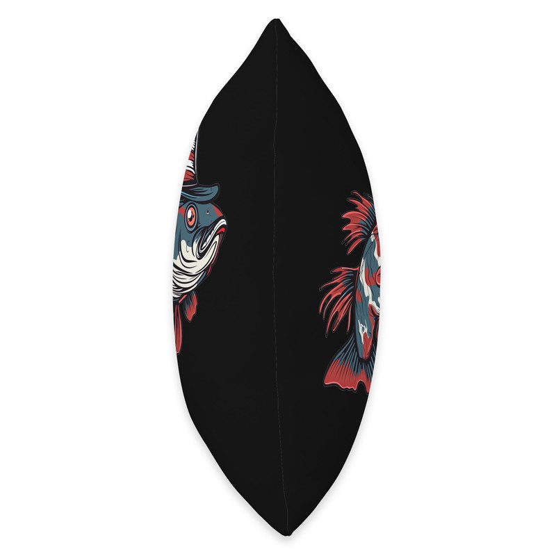 Kuhli Loach With USA Hat Throw Pillow