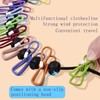 Retractable portable travel clothesline, including 12 clothespins, 13 positioning beads,